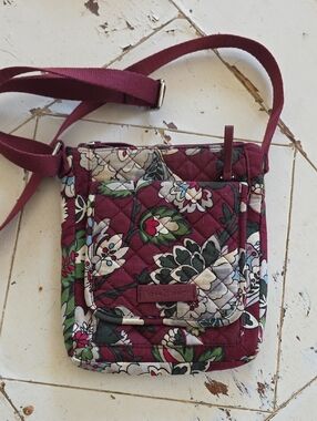 Vera Bradley Wine Floral Quilted Crossbody Bag